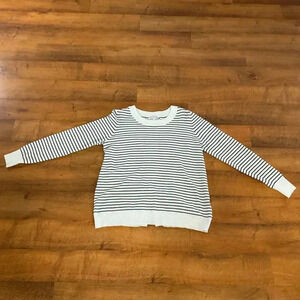 Eight 18 Striped Long Sleeve Womens‎ Pullover Sweater Size Large